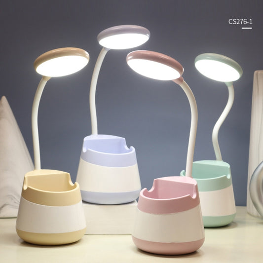 USB Charging LED Desk Light Eye Protection Lamp with Pen Holder and Phone Holder(CS276-1 Green) by buy2fix