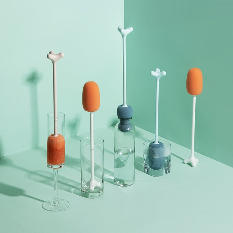 Long Handle Vertical Cup Brush Baby Bottle Sponge Cleaning Brush, Length: 29cm(Blue) by buy2fix