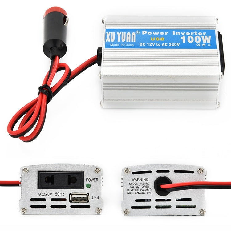XUYUAN 100W Car Inverter Car Notebook Power Supply with USB, Specification: 12V to 220V - by XUYUAN | Online Shopping UK | buy2fix