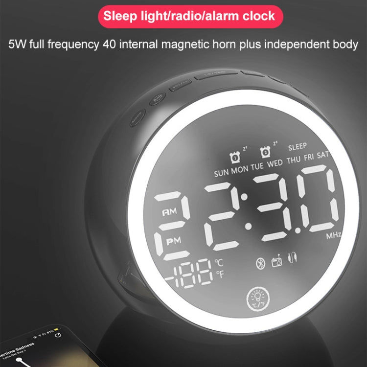 X10 Multifunctional Bluetooth Speaker LED Night Light Alarm Clock Bluetooth Speaker, Support TF Card & AUX & FM Radio, Specification: US Plug(Black) - Desktop Speaker by buy2fix | Online Shopping UK | buy2fix