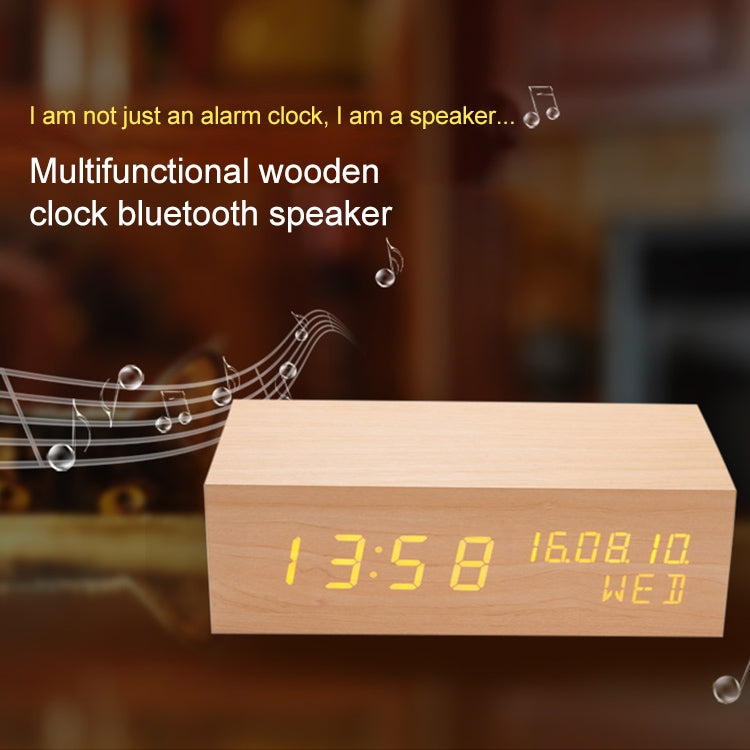 Wooden Clock Bluetooth Speaker(Bluetooth Audio Quality) - Desktop Speaker by buy2fix | Online Shopping UK | buy2fix