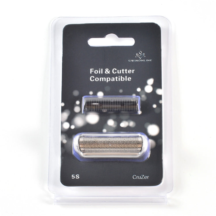5S Razor Blade Mesh Cutter Head Set For Braun(Silver) - Shavers Parts by buy2fix | Online Shopping UK | buy2fix