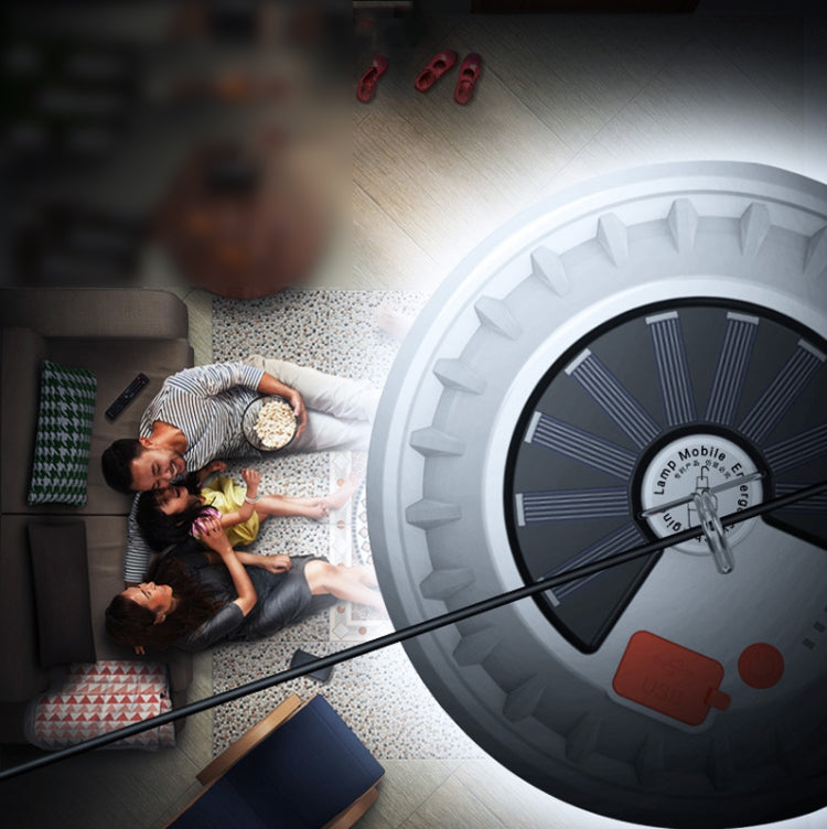 V61 Solar Power 60 LEDs UFO Rechargeable Light Household Emergency Light Bulb Outdoor Camping Night Market Stall Light by buy2fix