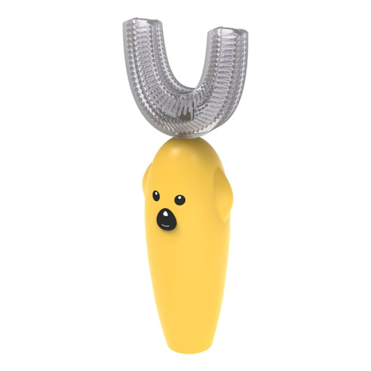 U-Shaped Children Ultrasonic Electric Toothbrush Disinfection And Drying Dmart Toothbrush(Yellow) by buy2fix