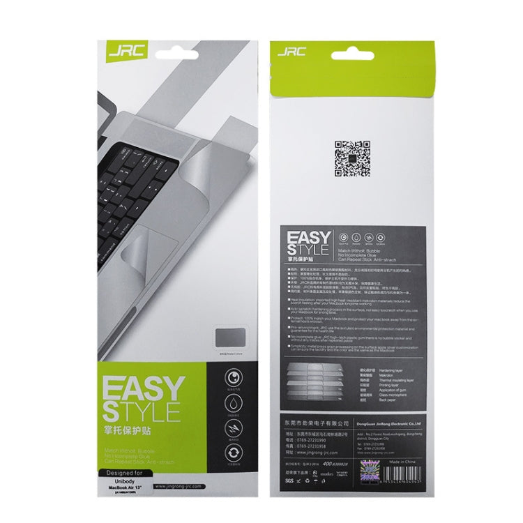 JRC 2 in 1 Laptop Palm Rest Sticker + Touchpad Film Set For MacBook Pro 13.3 inch A2289 & A2251 (2020)(Silver) by JRC