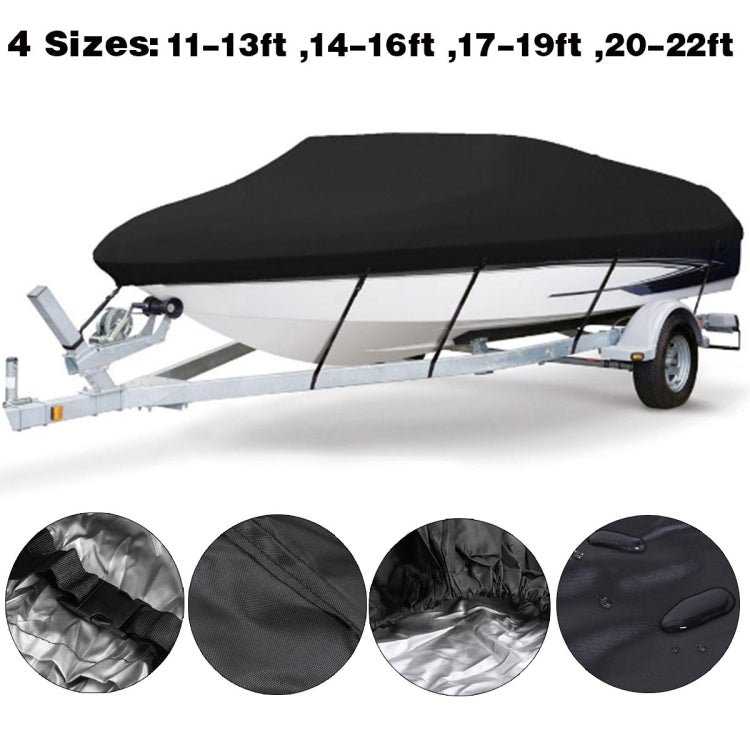 210D Waterproof Boat Cover Speedboat Towed Fishing V-Shaped Boat Cover Rain And Sun Protection Cover, Specification: 17-19FT 600x310cm - Marine Accessories & Parts by buy2fix | Online Shopping UK | buy2fix