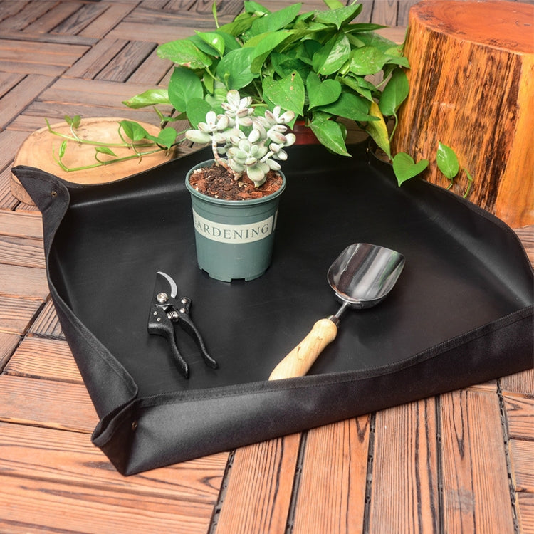 Balcony Green Planting Pot Rolling Basin Mat Home Gardening Seed Planting Waterproof Flower Pad Replacement Operation Pad(V2.0 Black) by buy2fix