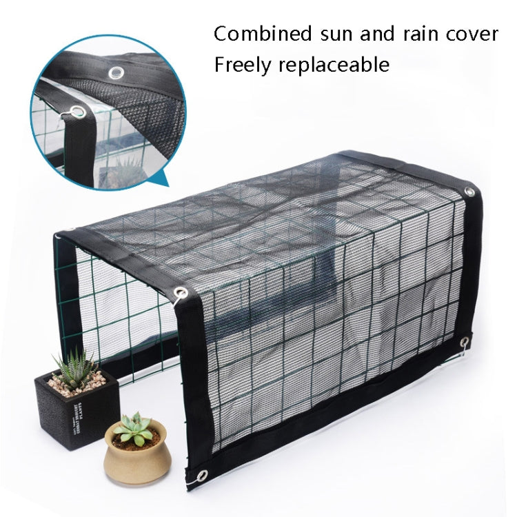 Rainproof Awning Thermal Insulation Round Wire Mesh Flower Stand Sun Shed, Specification: 50x48x36cm by buy2fix
