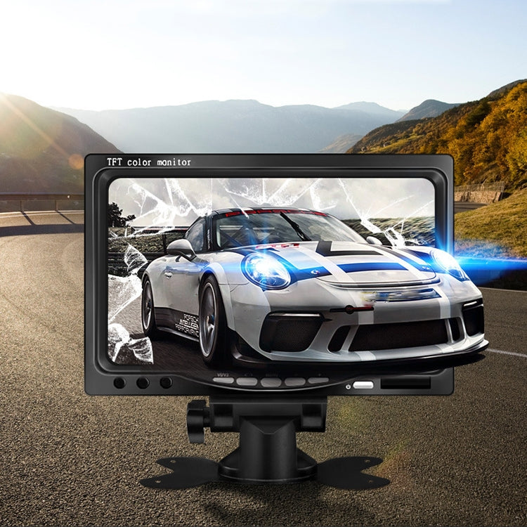 YB-700A 7 Inch Car Display Truck Car Reversing Image HD Monitoring Bus Reversing Display, Specification: AV Interface(1024 x 600) - Rearview Monitors by buy2fix | Online Shopping UK | buy2fix