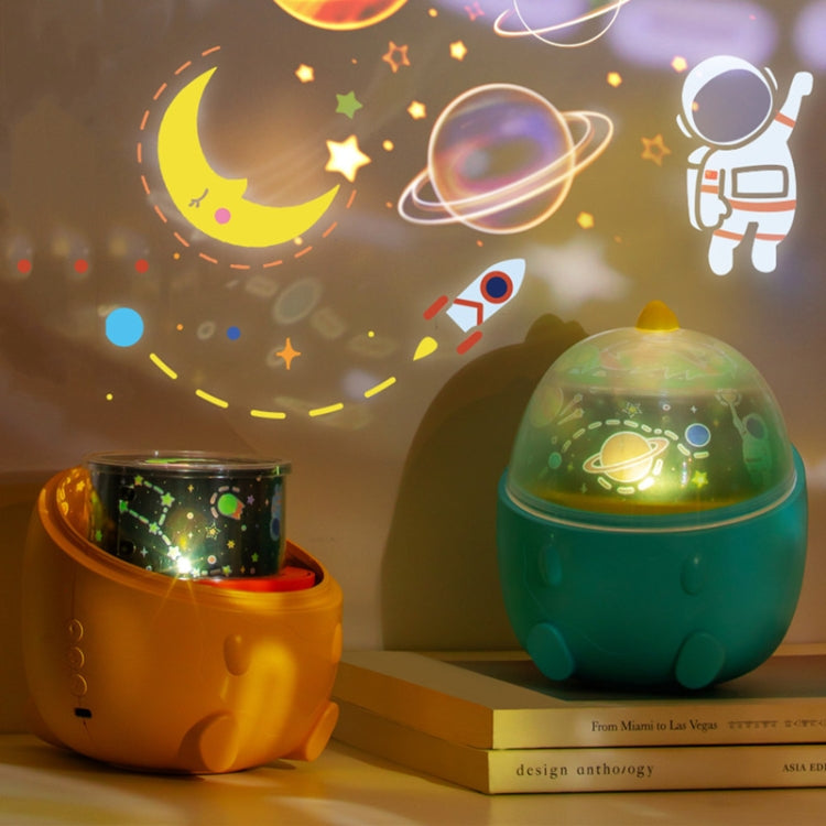CX-12 Little Dinosaur Starry Sky Light USB Music Box Night Light LED Dream Rotating Projection Lamp(Blue) - Projection Lamp by buy2fix | Online Shopping UK | buy2fix