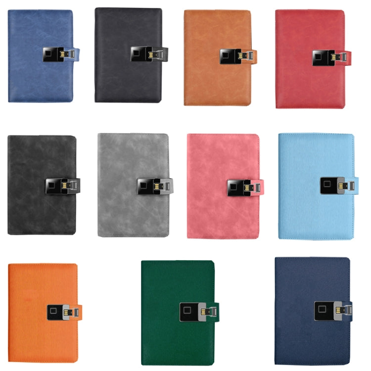 A5 Multi-Function Fingerprint Unlocking Notebook Can Record 10 Fingerprints, Specification: Only With Fingerprint Lock(Cowhide Black) - Notebooks by buy2fix | Online Shopping UK | buy2fix