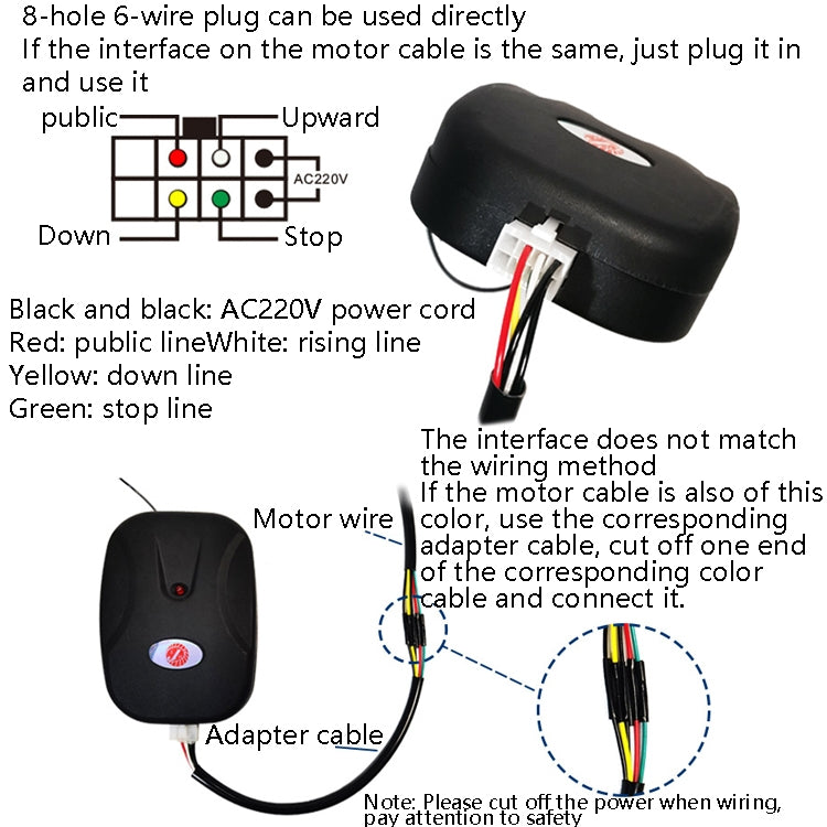 Electric Garage Door Controller Rolling Door Roll Gate Remote Control Plug-Chain Motor Receiver - Universal by buy2fix | Online Shopping UK | buy2fix