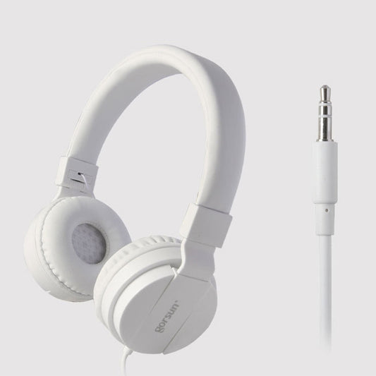 Gorsun GS-778 Mobile Phone Music Headset Wired Laptop Children Headphones(White) - Headset & Headphone by buy2fix | Online Shopping UK | buy2fix