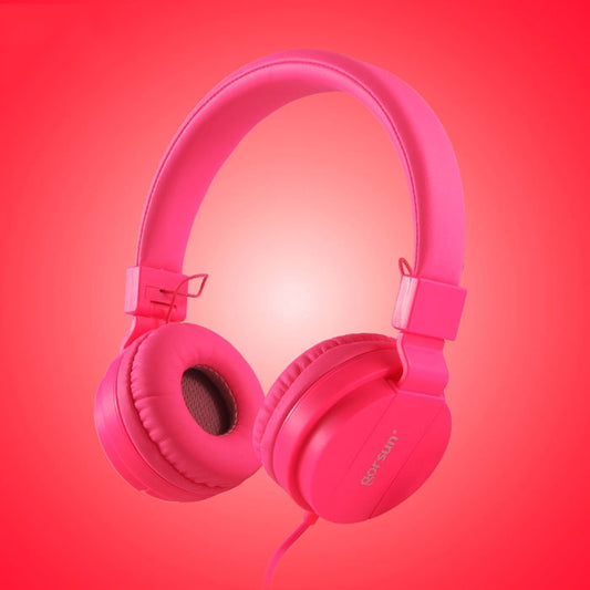 Gorsun GS-778 Mobile Phone Music Headset Wired Laptop Children Headphones(Rose Red) - Headset & Headphone by buy2fix | Online Shopping UK | buy2fix