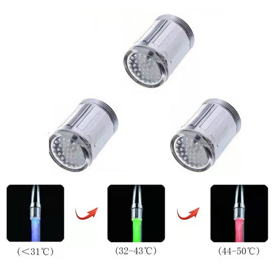 LED Faucet Color Changing Luminous Faucet, Specification: Temperature Control Three Colors by buy2fix