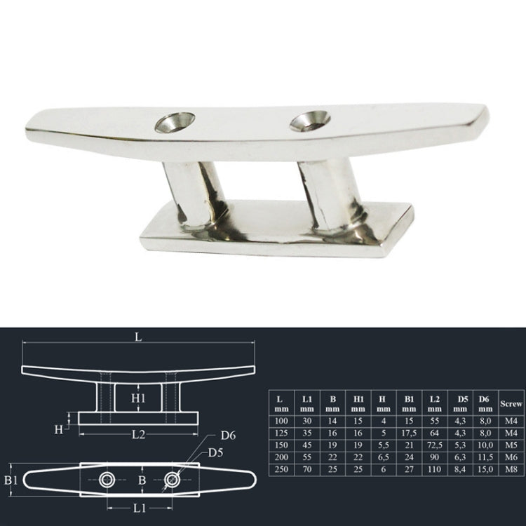 316 Stainless Steel Siamese Mooring Bollard For Marine Boat Yacht, Specification: 8 inch by buy2fix