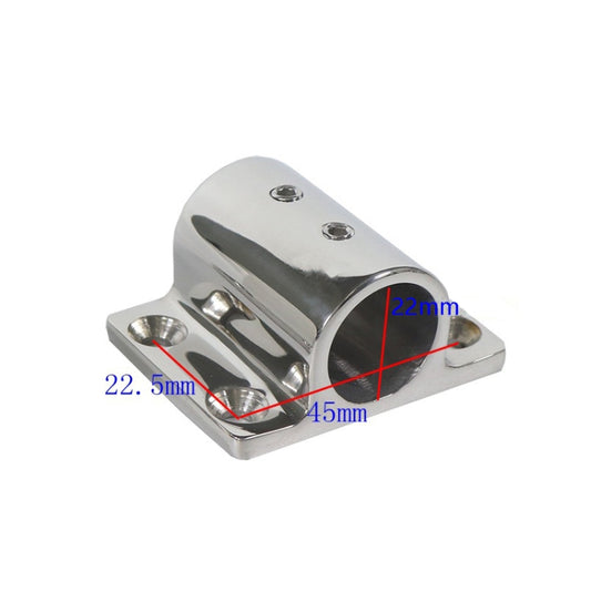 Stainless Steel Square Tube Seat Yacht Tube Seat Ship Accessories, Specification: 22mm 7/8inch by buy2fix
