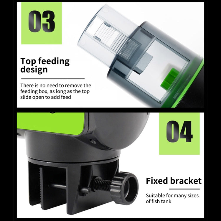 AquaBlue Fish Tank Intelligent Timing Automatic Feeder Aquarium Goldfish Feeder Large Capacity Fish Feeder,Model: AF-2019B English Version - Feeders by buy2fix | Online Shopping UK | buy2fix