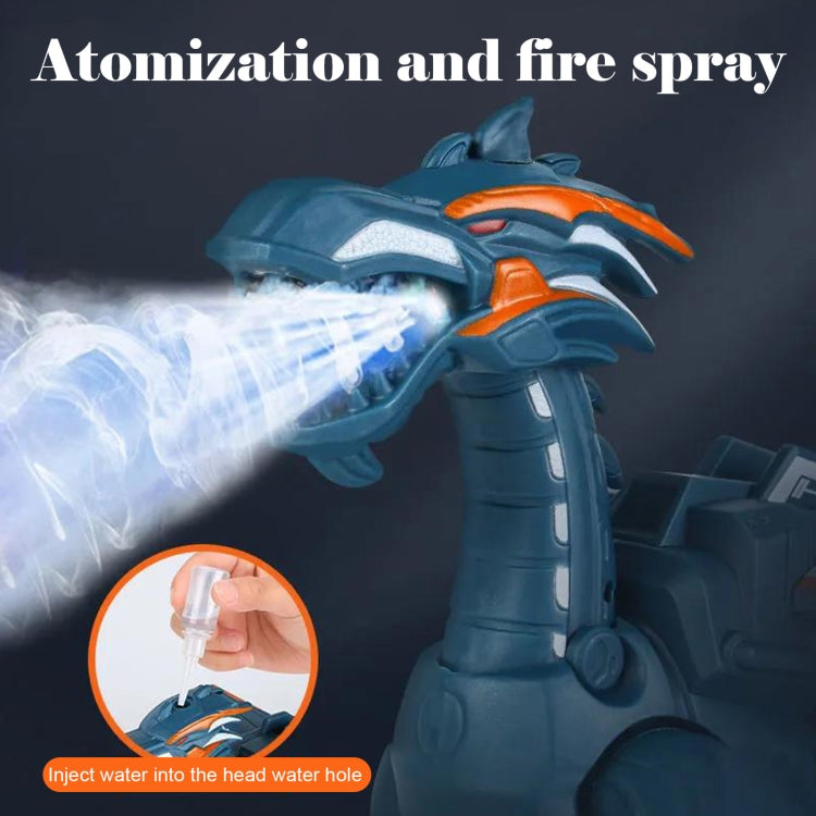 Electric Mechanical Dinosaur Toy Simulation Animal Toy Multifunctional Sound And Light Toy, Style: Spray-Dark Black - Music Toys by buy2fix | Online Shopping UK | buy2fix