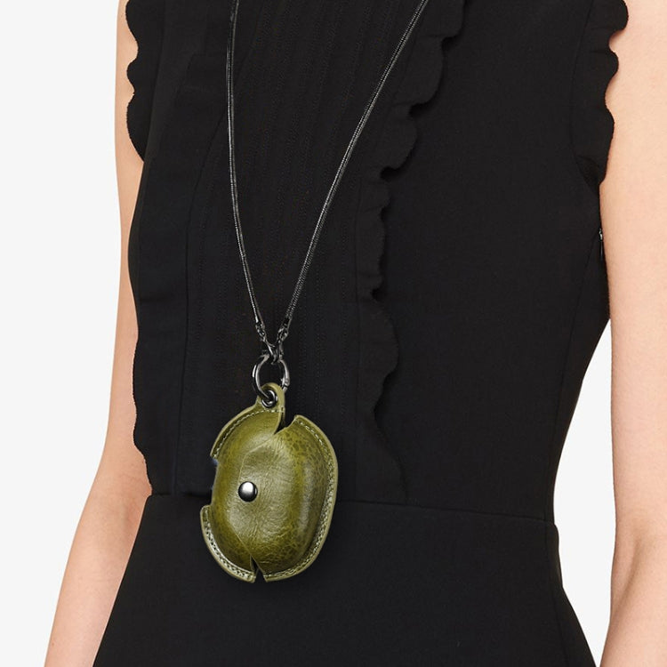 CONTACTS FAMILY CF1123B for Huawei FreeBuds Pro Leather Protective Case with Necklace Lanyard(Black) by CONTACTS FAMILY