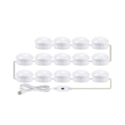 LED Makeup Mirror Light Beauty Fill Light Hand Sweep Sensor Mirror Front Light, Power source: 14 Bulbs(Natural White) by buy2fix