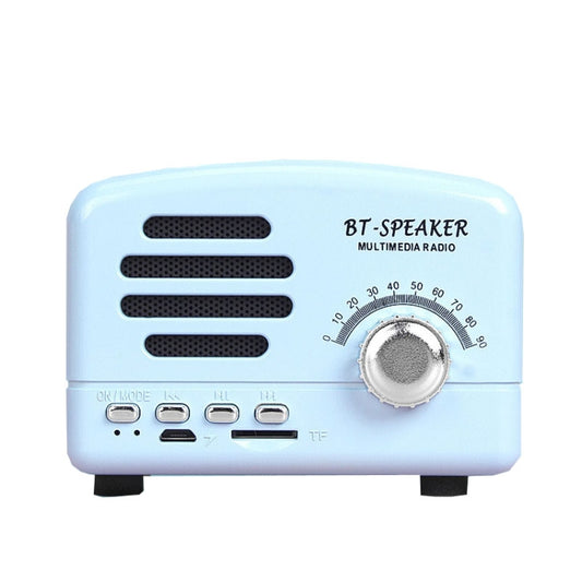 BT01 Retro Bluetooth Wireless Mini Speaker Portable Radio Support TF Card(Blue) - Mini Speaker by buy2fix | Online Shopping UK | buy2fix