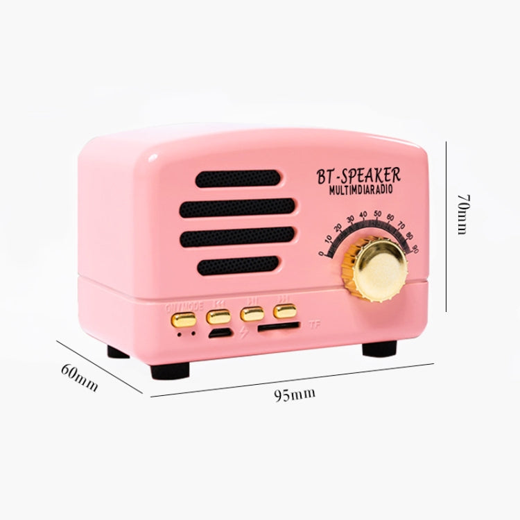 BT01 Retro Bluetooth Wireless Mini Speaker Portable Radio Support TF Card(Wood Grain) - Mini Speaker by buy2fix | Online Shopping UK | buy2fix