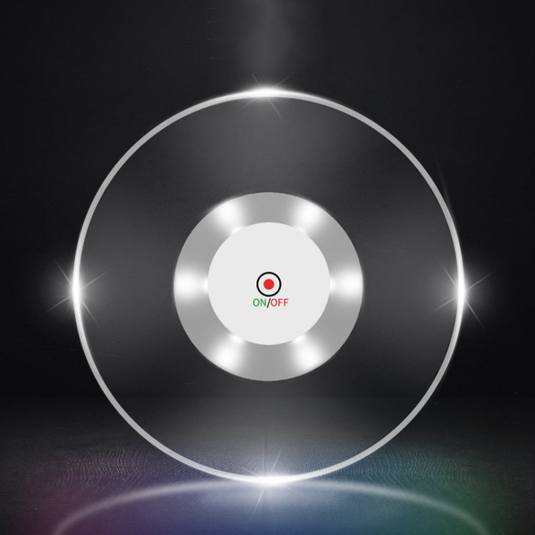 LED Flashing Coaster Bar KTV Cocktail Base Light Luminous Coaster(Round White Light) - Insulation by buy2fix | Online Shopping UK | buy2fix