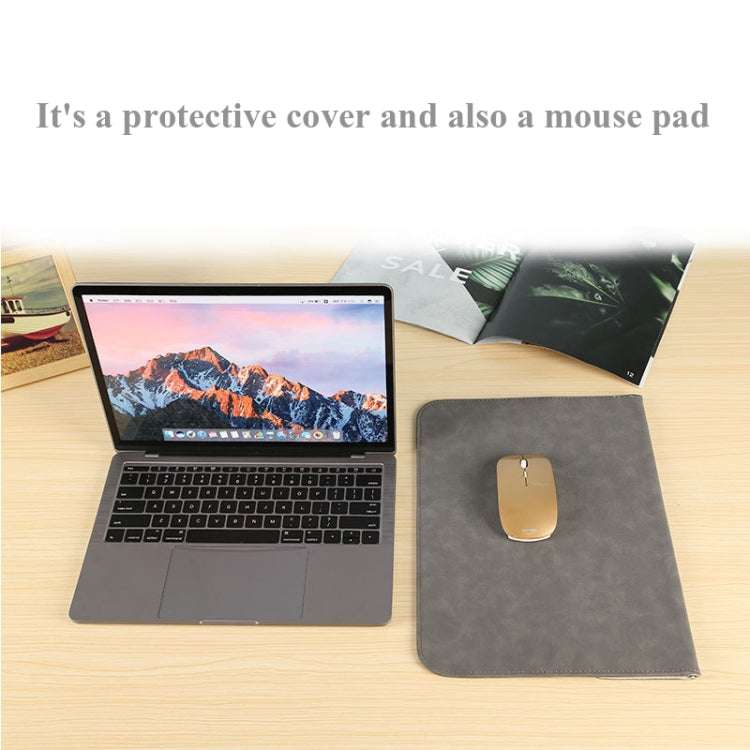 Horizontal Sheep Leather Laptop Bag For Macbook 12 Inch A1534(Liner Bag (Dark Blue)) - Protective Bags by buy2fix | Online Shopping UK | buy2fix