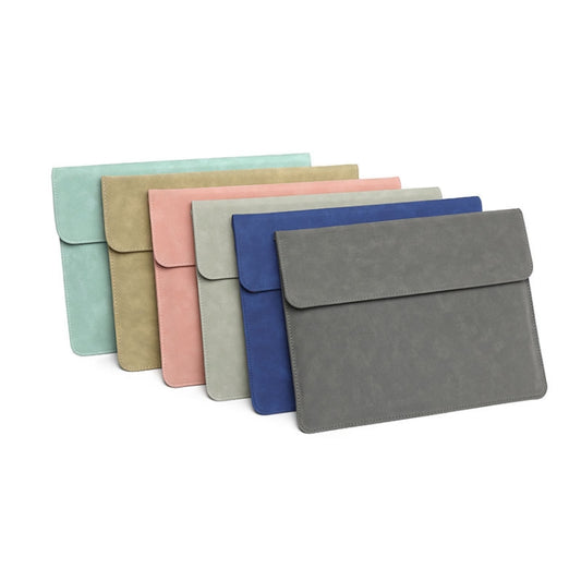 Horizontal Sheep Leather Laptop Bag For Macbook Air/ Pro 13 Inch A2337/A1989/A2179/A2338/A1708(Liner Bag Fruit Green) - Protective Bags by buy2fix | Online Shopping UK | buy2fix