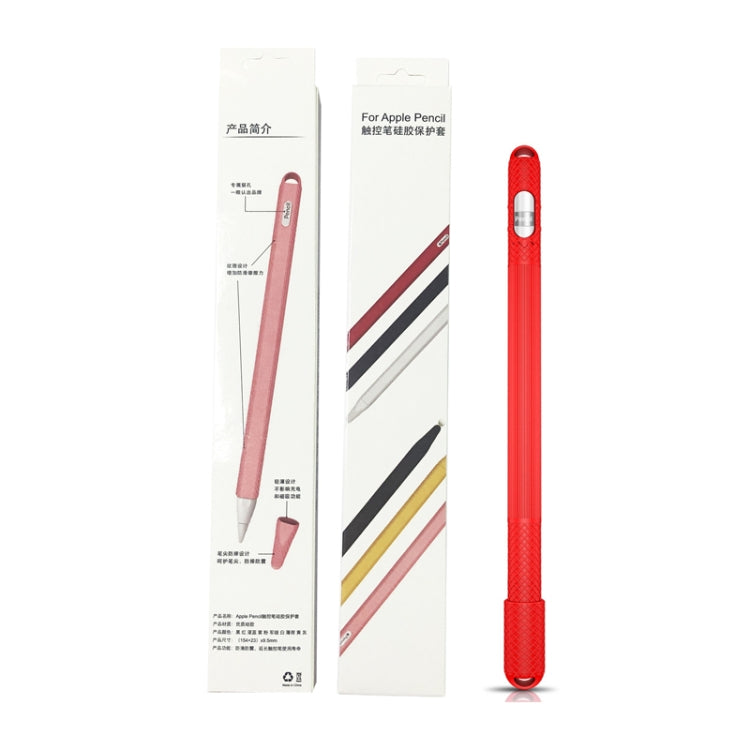 5 PCS Stylus Silicone Protective Case For Apple Pencil 1(Pink) by buy2fix