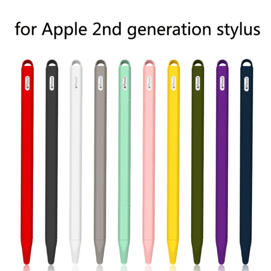 5 PCS Stylus Silicone Protective Case For Apple Pencil 2(Black) by buy2fix