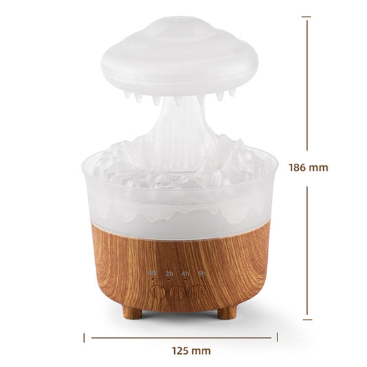 V50 Desktop Colorful Night Light Humidifier Wood Grain Water Drop Aroma Diffuser, Spec: AU Plug(Green) by buy2fix