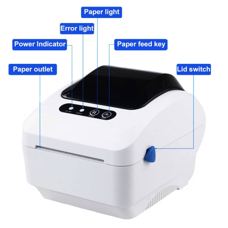 Xprinter XP-320B 80mm Thermal Barcode Supermarket Cashier Label Printer, Spec: USB+Bluetooth(UK Plug) - Receipt Printers by Xprinter | Online Shopping UK | buy2fix