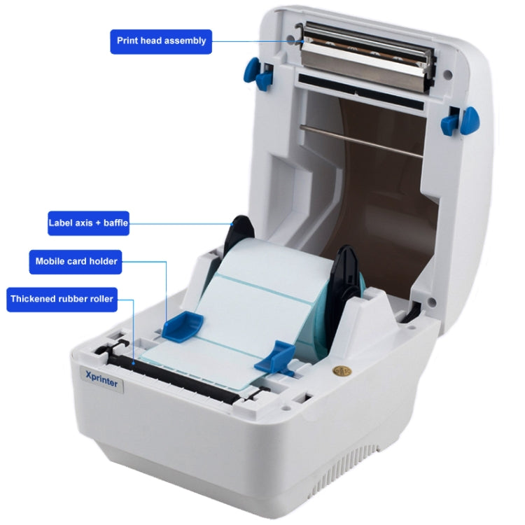 Xprinter XP-320B 80mm Thermal Barcode Supermarket Cashier Label Printer, Spec: USB+Bluetooth(UK Plug) - Receipt Printers by Xprinter | Online Shopping UK | buy2fix