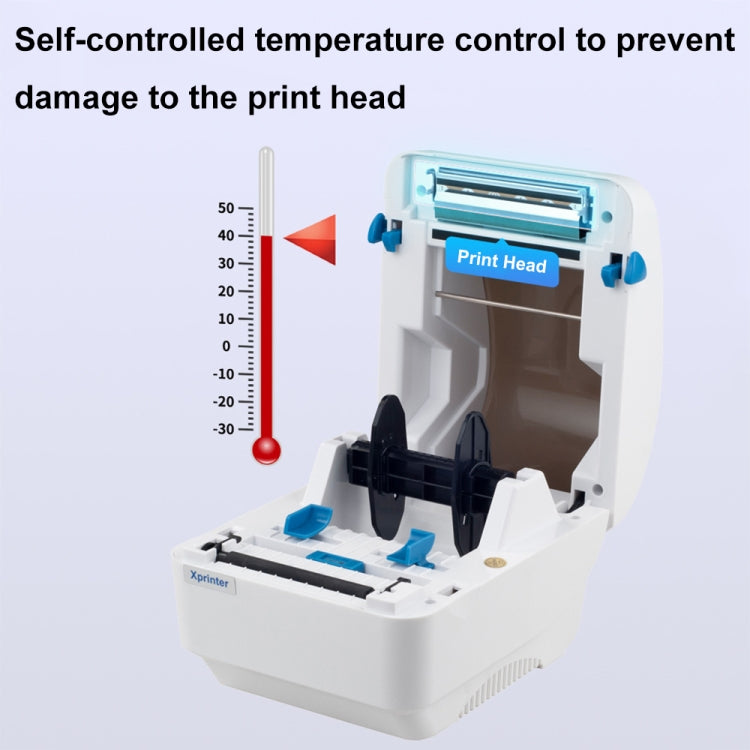 Xprinter XP-320B 80mm Thermal Barcode Supermarket Cashier Label Printer, Spec: USB+Bluetooth(UK Plug) - Receipt Printers by Xprinter | Online Shopping UK | buy2fix