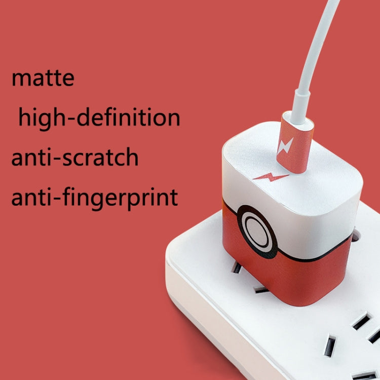 4 Sets PVC Creative Stickers For 18W/20W US Plug Charger & Type-C to 8 Pin Data Cable(047) by buy2fix