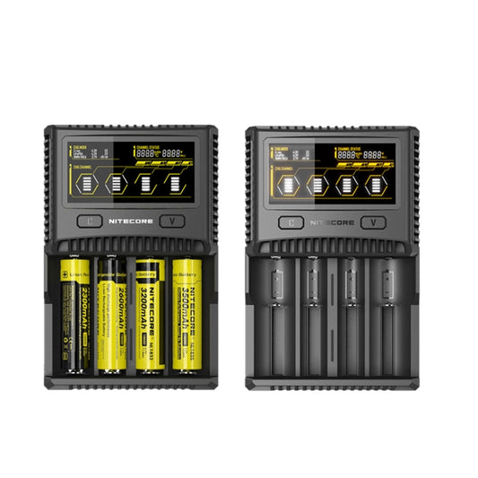 NITECORE 4-Slot Smart LCD Fast Charger, Model: SC4(EU Plug) by buy2fix