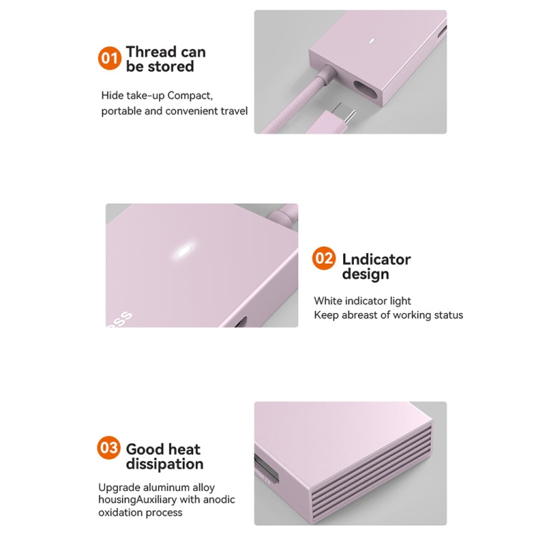 Blueendless 4K60Hz + Data Port Type-C Docking Station USB3.0 Splitter, Spec: 7-in-1 Card Reading Blue by Blueendless