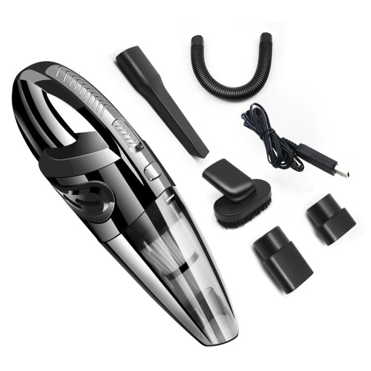 Wet And Dry Handheld High-Power Portable Car Vacuum Cleaner R-6052C Vacuum Cleaner with USB Cable (Black) - Vacuum Cleaner by buy2fix | Online Shopping UK | buy2fix