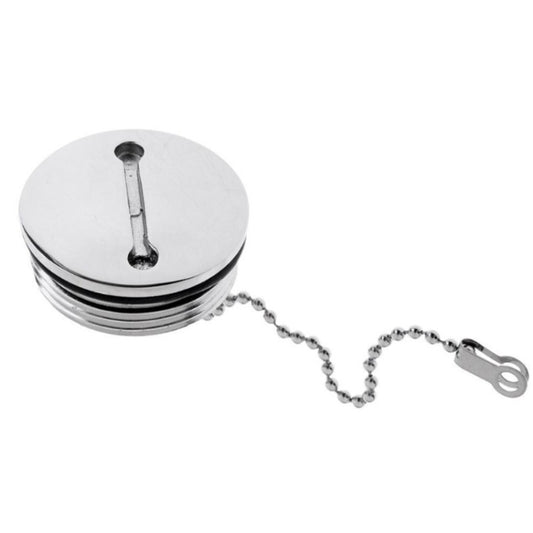 38mm Stainless Steel Boat Deck Fill Filler Replacement Cap + Chain Boat Replacement Accessories - Marine Accessories & Parts by buy2fix | Online Shopping UK | buy2fix