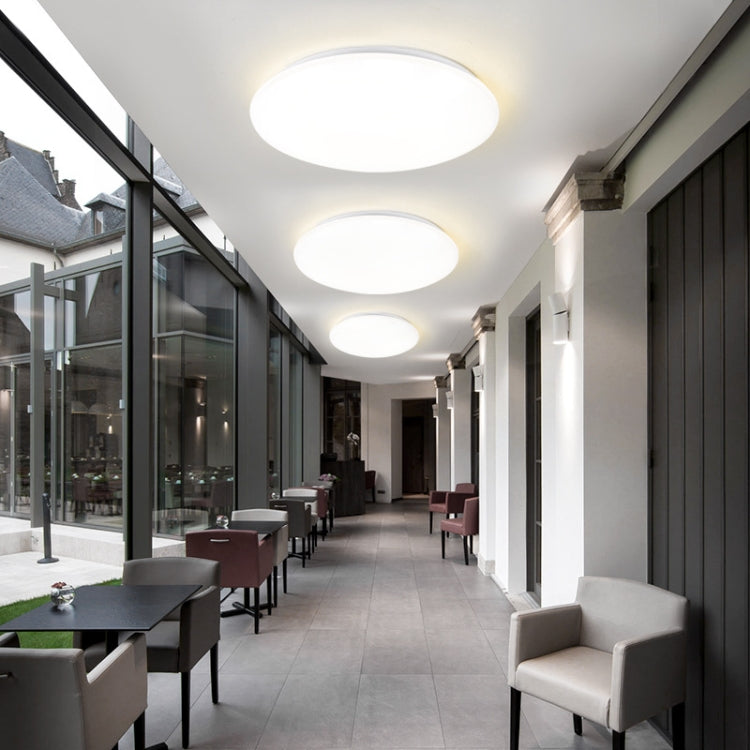 LED Sound Light Control Ceiling Lamp Round Corridor Intelligent Sensor Lamp, Power source: 24W 400mm(White) by buy2fix