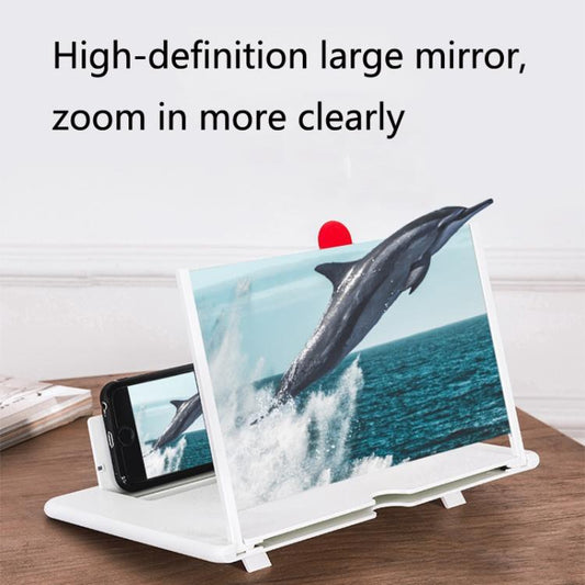 16 inch Mobile Phone Screen Magnifier With Pull-Out 3D Eye Protection High-Definition Magnifying Glass Holder(White) by buy2fix