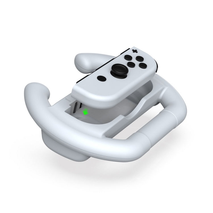 DOBE Left And Right Handle Steering Wheel For Switch OLED / Switch, Specification: White(2PCS/Pack) - Gamepads by DOBE | Online Shopping UK | buy2fix