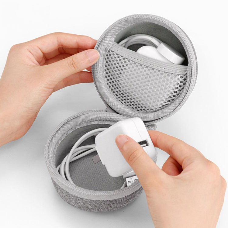 Baona BN-F009 Oxford EVA Storage Bag Box with Carabiner for Headphone / Earphone & Data Cable(Black) - Other Case by Baona | Online Shopping UK | buy2fix