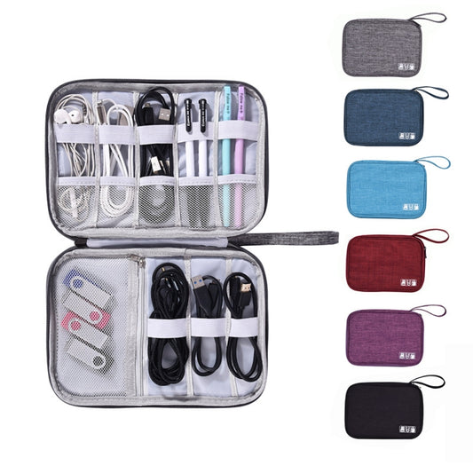 Data Cable Storage Box Waterproof Digital Package Charging Earphone Storage Box U Disk Multi-Function Finishing Box(Navy) by buy2fix