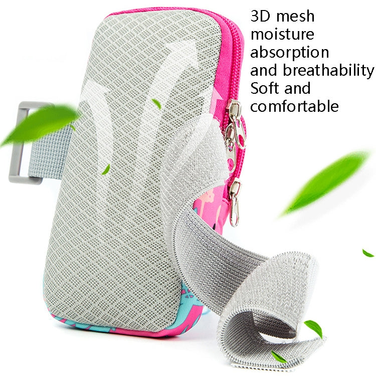 2 PCS B082 Sports Outdoor Arm Bag Mobile Phone Arm Band Running Fitness Mobile Phone Bag, Specification: Large (Light Pink) - 5.5~6.5 inch by buy2fix | Online Shopping UK | buy2fix