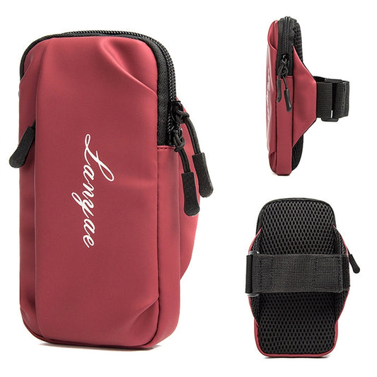 Running Mobile Phone Arm Bag Sports Yoga Fitness Mobile Phone Bag(B221 Dark Red) - 5.5~6.5 inch by buy2fix | Online Shopping UK | buy2fix