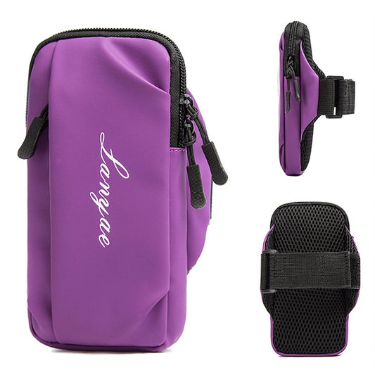Running Mobile Phone Arm Bag Sports Yoga Fitness Mobile Phone Bag(B221 Purple) - 5.5~6.5 inch by buy2fix | Online Shopping UK | buy2fix