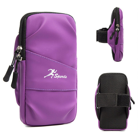 Running Mobile Phone Arm Bag Sports Yoga Fitness Mobile Phone Bag(B222 Purple) - 5.5~6.5 inch by buy2fix | Online Shopping UK | buy2fix